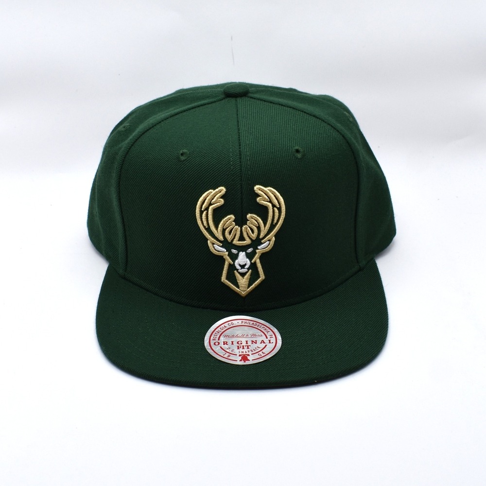 Mitchell & Ness Milwaukee Bucks NBA Ground 2.0 Snapback Hat Cap Hunter Green NWT